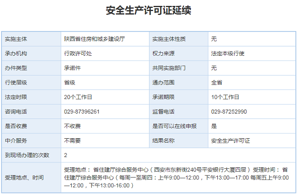 安全生产许可证延期办理