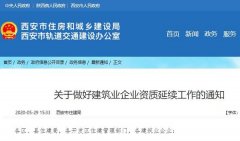 市住建局:关于做好建筑业企业资质延续工作通知