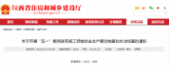 开展“五一”期间建筑施工生产暗访抽查的通知